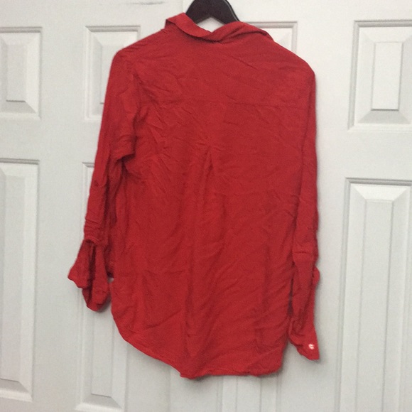 Velvet Heart Red button down Shirt - Picture 7 of 8